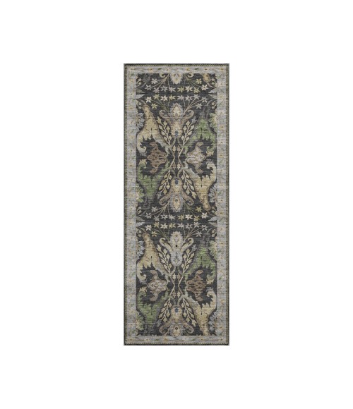 Dalyn Luxury Washable Hatay HY6 Black 2'3" x 7'6" Runner Rug