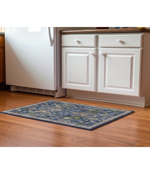 Dalyn Luxury Washable Hatay HY6 Navy 1'8" x 2'6" Rug