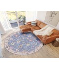 Dalyn Luxury Washable Hatay HY7 Blue 8' x 8' Round Rug