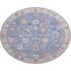 Dalyn Luxury Washable Hatay HY7 Blue 8' x 8' Round Rug