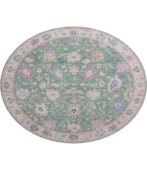 Dalyn Luxury Washable Hatay HY7 Lime 8' x 8' Round Rug