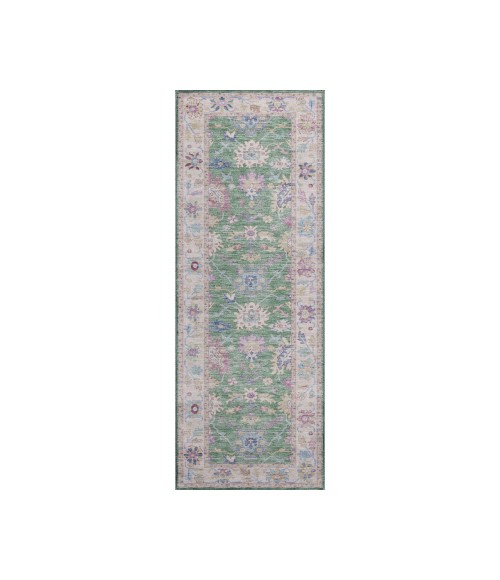 Dalyn Luxury Washable Hatay HY7 Lime 2'3" x 7'6" Runner Rug
