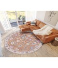 Dalyn Luxury Washable Hatay HY7 Orange 8' x 8' Round Rug
