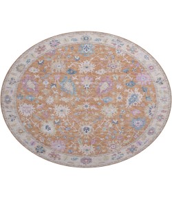 Dalyn Luxury Washable Hatay HY7 Orange 8' x 8' Round Rug