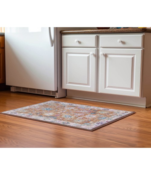 Dalyn Luxury Washable Hatay HY7 Orange 1'8" x 2'6" Rug