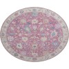 Dalyn Luxury Washable Hatay HY7 Pink 8' x 8' Round Rug