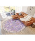 Dalyn Luxury Washable Hatay HY7 Purple 8' x 8' Round Rug