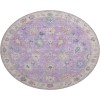 Dalyn Luxury Washable Hatay HY7 Purple 8' x 8' Round Rug