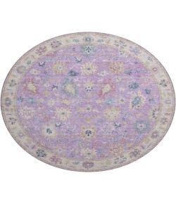 Dalyn Luxury Washable Hatay HY7 Purple 8' x 8' Round Rug