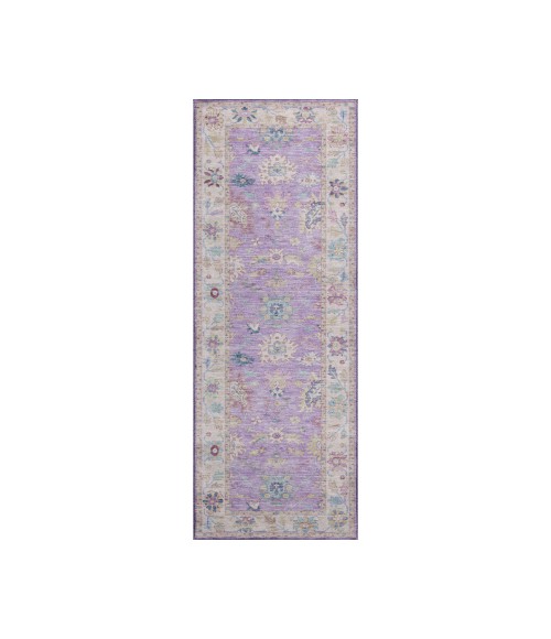 Dalyn Luxury Washable Hatay HY7 Purple 2'3" x 7'6" Runner Rug