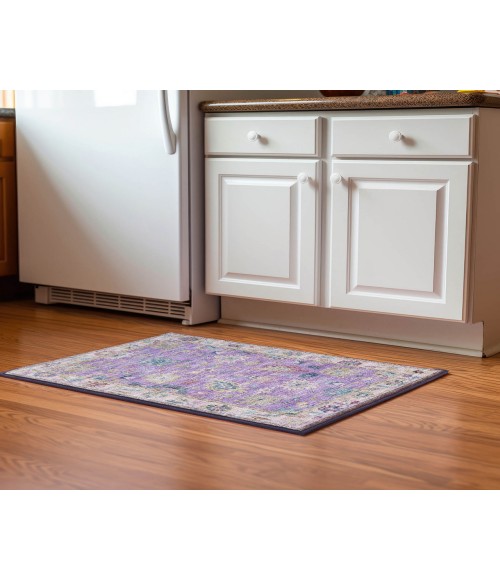 Dalyn Luxury Washable Hatay HY7 Purple 1'8" x 2'6" Rug