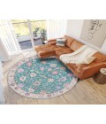 Dalyn Luxury Washable Hatay HY7 Teal 8' x 8' Round Rug