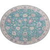 Dalyn Luxury Washable Hatay HY7 Teal 8' x 8' Round Rug