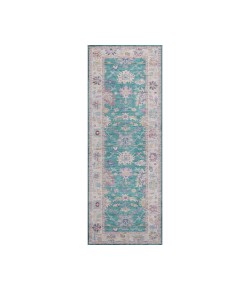 Dalyn Luxury Washable Hatay HY7 Teal 2'3" x 7'6" Runner Rug