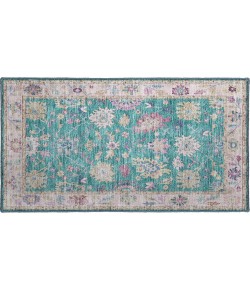 Dalyn Luxury Washable Hatay HY7 Teal 1'8" x 2'6" Rug