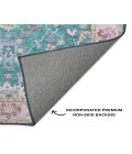 Dalyn Luxury Washable Hatay HY7 Teal 2'3" x 7'6" Runner Rug