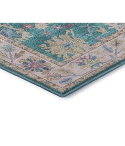 Dalyn Luxury Washable Hatay HY7 Teal 2'3" x 7'6" Runner Rug