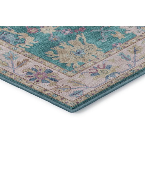 Dalyn Luxury Washable Hatay HY7 Teal 2'3" x 7'6" Runner Rug