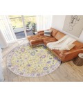Dalyn Luxury Washable Hatay HY7 Yellow 8' x 8' Round Rug