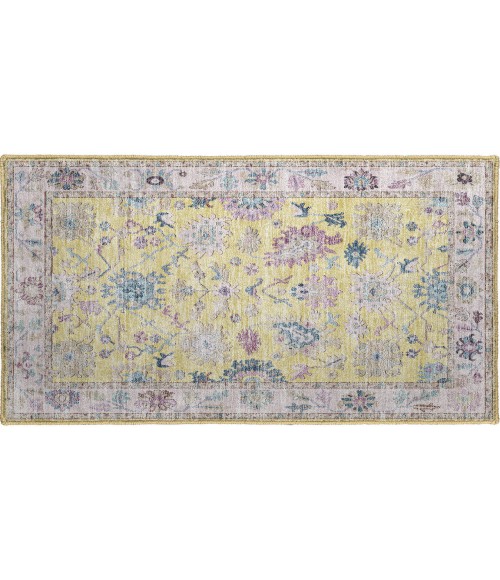 Dalyn Luxury Washable Hatay HY7 Yellow 1'8" x 2'6" Rug