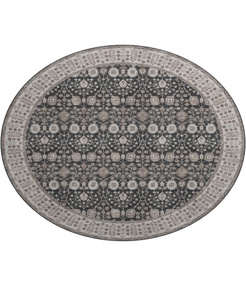 Dalyn Luxury Washable Hatay HY8 Black 8' x 8' Round Rug