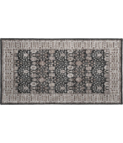 Dalyn Luxury Washable Hatay HY8 Black 1'8" x 2'6" Rug