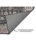 Dalyn Luxury Washable Hatay HY8 Black 2'3" x 7'6" Runner Rug