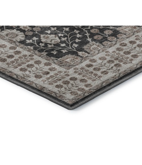 Dalyn Luxury Washable Hatay HY8 Black 2'3" x 7'6" Runner Rug