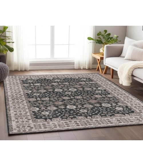 Dalyn Luxury Washable Hatay HY8 Black 9' x 12' Rug