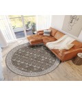 Dalyn Luxury Washable Hatay HY8 Chocolate 8' x 8' Round Rug