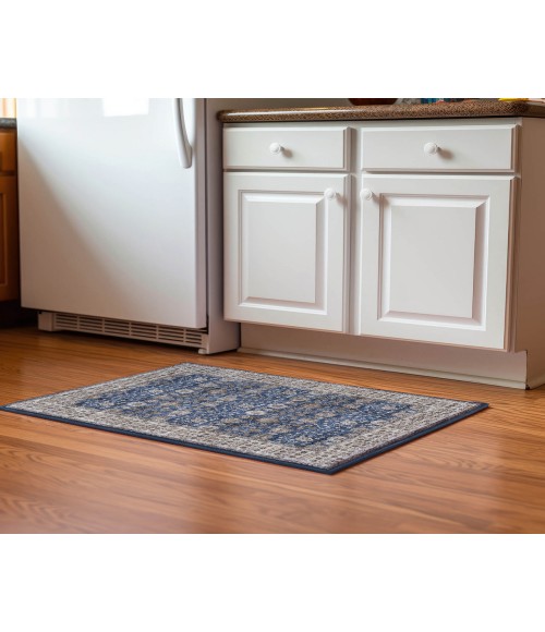 Dalyn Luxury Washable Hatay HY8 Navy 1'8" x 2'6" Rug