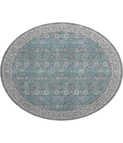 Dalyn Luxury Washable Hatay HY8 Teal 8' x 8' Round Rug