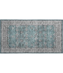 Dalyn Luxury Washable Hatay HY8 Teal 1'8" x 2'6" Rug