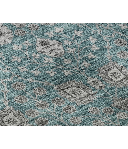 Dalyn Luxury Washable Hatay HY8 Teal 1'8" x 2'6" Rug
