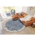 Dalyn Luxury Washable Hatay HY9 Blue 8' x 8' Round Rug