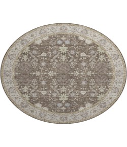 Dalyn Luxury Washable Hatay HY9 Brown 8' x 8' Round Rug