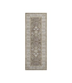 Dalyn Luxury Washable Hatay HY9 Brown 2'3" x 7'6" Runner Rug