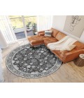 Dalyn Luxury Washable Hatay HY9 Charcoal 8' x 8' Round Rug