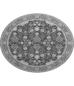 Dalyn Luxury Washable Hatay HY9 Charcoal 8' x 8' Round Rug