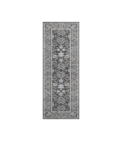 Dalyn Luxury Washable Hatay HY9 Charcoal 2'3" x 7'6" Runner Rug