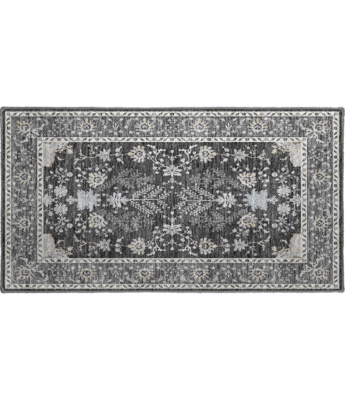 Dalyn Luxury Washable Hatay HY9 Charcoal 1'8" x 2'6" Rug