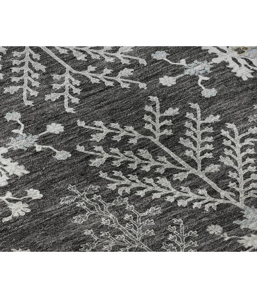 Dalyn Luxury Washable Hatay HY9 Charcoal 3' x 5' Rug