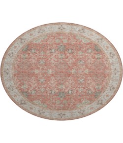 Dalyn Luxury Washable Hatay HY9 Coral 8' x 8' Round Rug