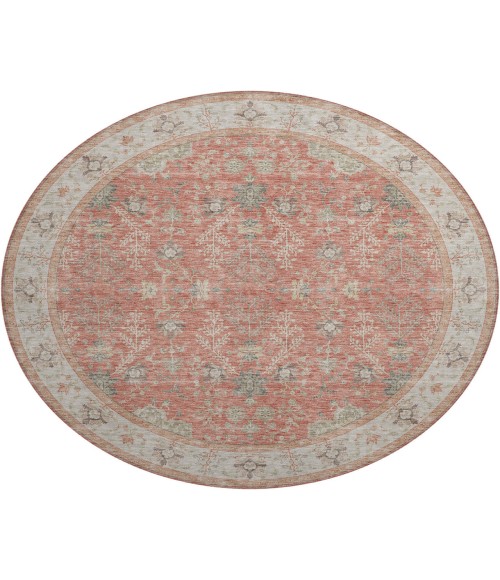Dalyn Luxury Washable Hatay HY9 Coral 8' x 8' Round Rug