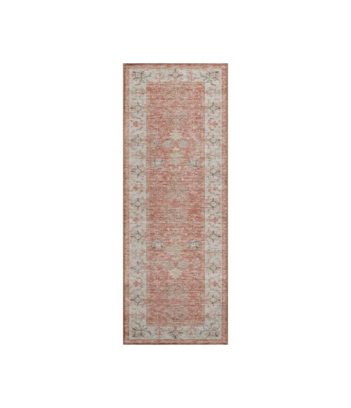 Dalyn Luxury Washable Hatay HY9 Coral 2'3" x 7'6" Runner Rug