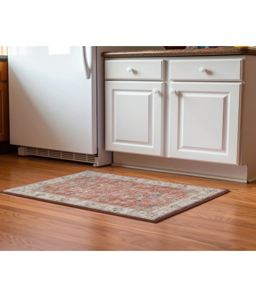 Dalyn Luxury Washable Hatay HY9 Coral 1'8" x 2'6" Rug