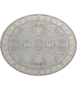 Dalyn Luxury Washable Hatay HY9 Gray 8' x 8' Round Rug