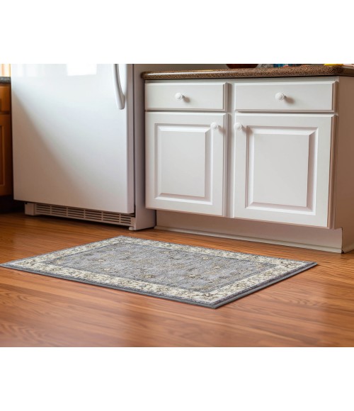 Dalyn Luxury Washable Hatay HY9 Gray 1'8" x 2'6" Rug