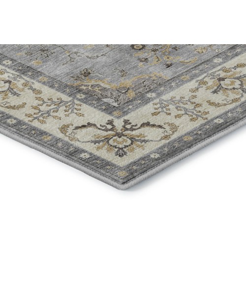 Dalyn Luxury Washable Hatay HY9 Gray 8' x 8' Round Rug
