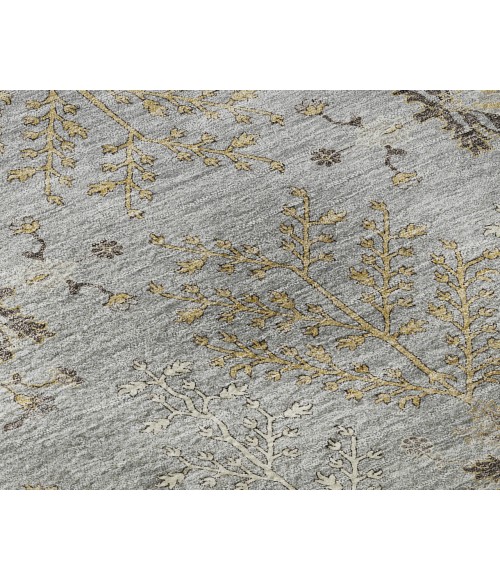 Dalyn Luxury Washable Hatay HY9 Gray 8' x 8' Round Rug